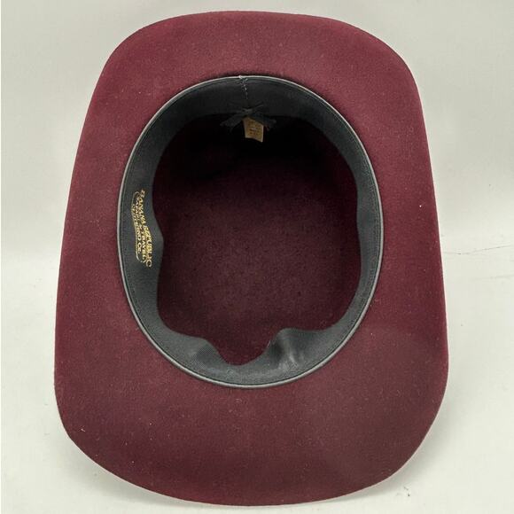 Vintage Banana Republic Safari Co 100% Wool Wide Brim Hat Burgundy Size S USA main image 12